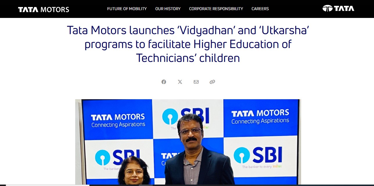 Tata Motors Utkarsha Scholarship के लिए आवेदन कैसे करें