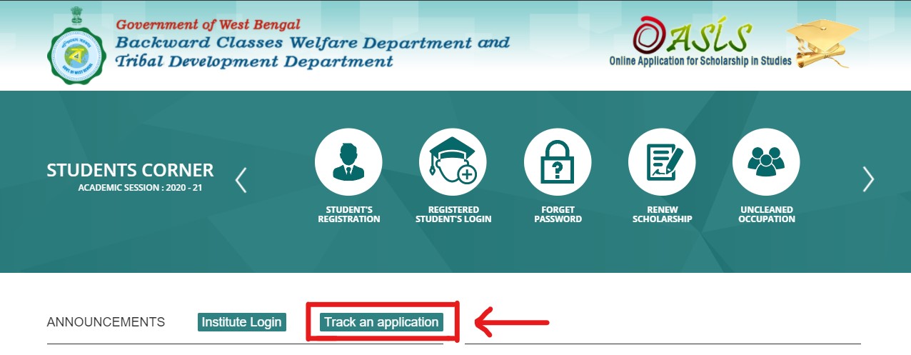 Oasis Scholarship 2020-21- Application Status