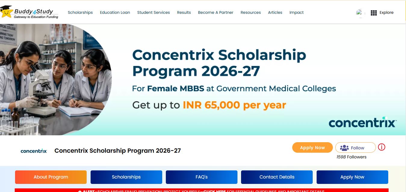 Concentrix Scholarship Program 2026-27